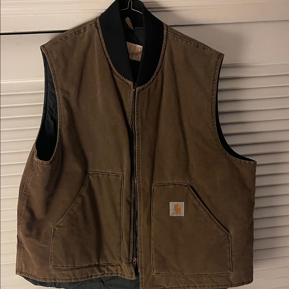 Carhartt Men's Dark Brown Work Vest